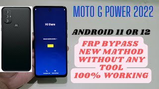 Moto G Power 2022 Frp Bypass New Final Mathod 2024 [upl. by Ynaffi342]