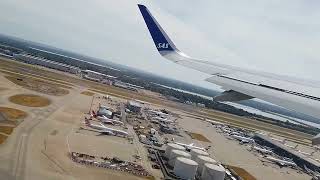 SAS A320NEO  Windy Takeoff from London Heathrow Airport [upl. by Adamski]