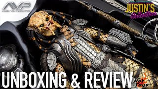 Hot Toys Scar Predator Alien Vs Predator Unboxing amp Review [upl. by Menzies]