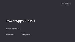 PowerApps Model Driven App Class 1 [upl. by Yelhsa531]