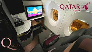 Qatar Airways Qsuite Business Class  A3501000  Miami to Doha  Ultra Long Haul [upl. by Mauretta]