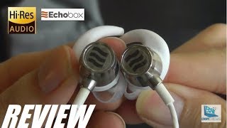 REVIEW Echobox Titanium Bluetooth Earphones HiRes Audio [upl. by Tj]