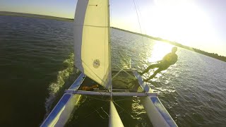 NACRA 50 Solo wind 15mph [upl. by Ardath932]