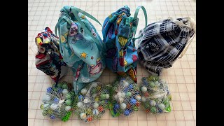 How To Make A Fabric Gift Bag Easy Marble BagScrap Buster Bag Made With Scraps And Old Clothes DIY [upl. by Adiraf198]