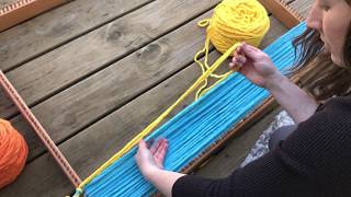 How to Weave a Rug on the CraftSanity Kindred Rug Loom [upl. by Clem]