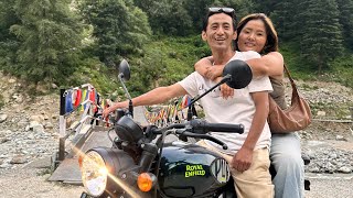 Mall road Manali bike ride we rent a bike Tibetan Vlog Belgium [upl. by Ydne836]