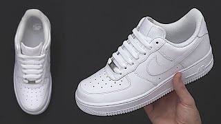 How To Bar Lace Nike Air Force 1  Nike Air Force 1 Bar Lacing styles [upl. by Mosra]