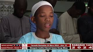 Tarawih Ramadan 2024  Daroul Imane  Belle Récitation  20 03 2024  Jour 10 [upl. by Suirtemed]