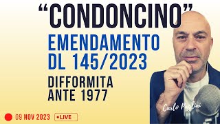 Possibile Condono irregolarità ante 1977 emendamento DL 1452023 [upl. by Alakcim]