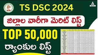 TS DSC Result 2024  Cut Off Marks Merit List [upl. by Klusek]