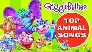 Top Songs About Animals  Nursery Rhymes  GiggleBellies [upl. by Avi]