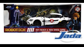 Jada Hollywood Rides ROBOTECH Roy Focker Figure amp 2020 Toyota Supra 124 Scale made by Jada Toys [upl. by Suoirrad46]