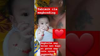 Super cute ng dalawa magkaiba ang kulay happy c baby🥰❤️ babybonding baby cute thanksforwatching [upl. by Asia]