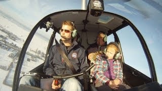 Helicopter Snow Flight with an R44  GoPro HD [upl. by Emee505]