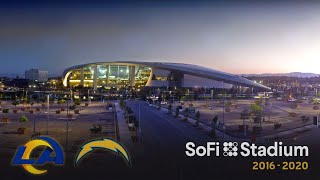 SoFi Stadium Construction Timelapse 20162020 Building The NFL’s Largest Venue  Los Angeles Rams [upl. by Etnovaj]