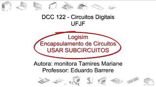 Logisim Encapsulamento de Circuitos  Usar subcircuitos [upl. by Seadon]