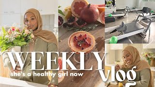 WEEK IN MY LIFE ♡ daily workout tips clean eating pilates farmers market amp girls night [upl. by Ymma]