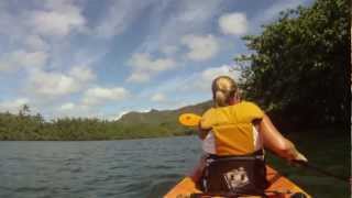 Kauai  Kayak Wailua River  Secret Falls Hike  HD [upl. by Auqkinahs]