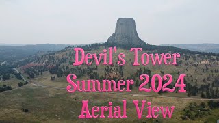 Devils Tower Summer aerial  PTXVI [upl. by Otrebron844]