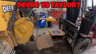 John Deere 550H dozer TCU code diagnose with hydraulic cylinder and winch repair [upl. by Derej]