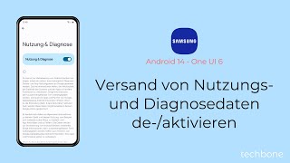 Versand von Nutzungs und Diagnosedaten deaktivieren  Samsung Android 14  One UI 6 [upl. by Lleddaw690]