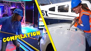 Airplane for Kids  Carwash fun for Kids  Handyman Hal Fun Videos for Kids [upl. by Namdor814]