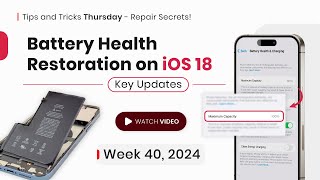 Restoring Battery Health on iOS 18 Essential Repair Insights [upl. by Marve412]