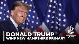 Donald Trump wins Republican primary in New Hampshire [upl. by Seuqcaj]