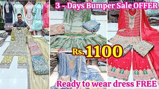 3 Days Bumper SALE  FREE Readymade Dress  Rajwadi Garara Pant Work Peplum Long Frock OFFER Prices [upl. by Eityak448]