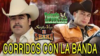 Valentin Elizalde y Sergio Vega  Musica Corridos Con La Banda Mix 2023 [upl. by Tami]