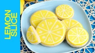 LEMON SLICE COOKIES TUTORIAL DECORATING WITH ROYAL ICING [upl. by Artemas]