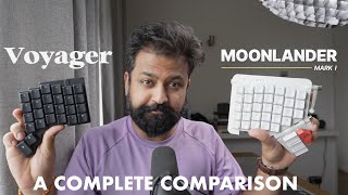 ZSA  Voyager vs Moonlander  Split Keyboard Comparison [upl. by Adile439]