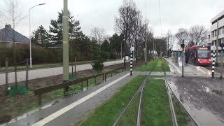 HTM RandstadRail 19 Delft Noord  Leidschendam Leidsenhage  regen  Alstom RegioCitadis 4020 [upl. by Balough]