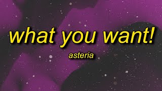 asteria  WHAT YOU WANT feat Hatsune Miku Lyrics [upl. by Eednim531]