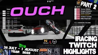 iRacing Twitch Highlights 22S3W7P2 26 July  1 August 2022 Part 2 Funny moves saves wins fails [upl. by Ainadi58]