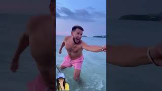 OM AJAT ES KRIM ADEK JATUH DI PASIR PANTAI ⁉️shorts funny dubbing [upl. by Sidwel]