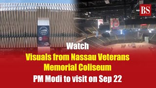 Watch Visuals from Nassau Veterans Memorial Coliseum PM Modi to visit on Sep 22 [upl. by Nash]