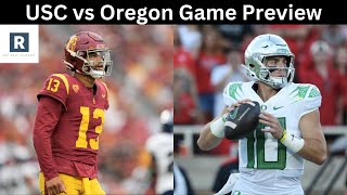 USC vs Oregon Game Preview  College Football Game Predictions [upl. by Olrac740]