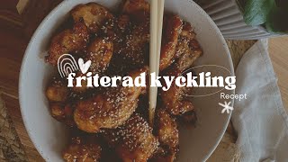 Koreansk friterad kyckling recept [upl. by Aleacim]