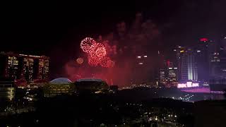 Singapore National Day Parade Finale Fireworks 2024 from Fairmont Hotel [upl. by Yremogtnom]