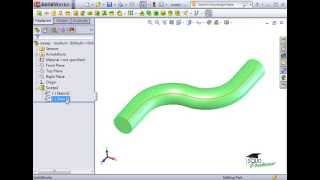 The Basic Sweep in solidworks [upl. by Gmur649]