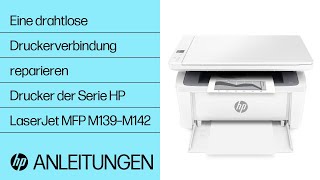 Eine drahtlose Druckerverbindung reparieren  HP LaserJet MFP M139–M142 Drucker  HP Support [upl. by Eidnim]