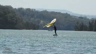 Ulladulla Burrill Lake NSW the gustiest place Ive ever wingfoiled at but a very nice place [upl. by Eire]