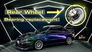 Replacing Subaru Impreza WRX Rear Wheel Bearings [upl. by Ainolopa]