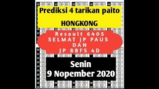 Prediksi 4 tarikan paito HONGKONG Senin 9 Nopember 2020 [upl. by Carolyne]