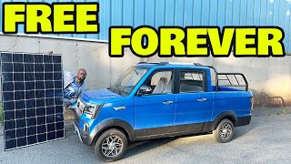 We Built a 3100 Solar Powered Electric Mini Truck with FREE charging for life [upl. by Ahsatin]