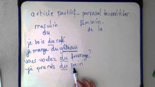 Fransızca Dersler  Parçasal Tanımlıklar Articles Partitifs [upl. by Karli454]