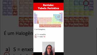 Revisão de química A tabela periódica Qual elemento é um Halogêniovestibular [upl. by Lamprey]