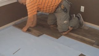 How To Install Laminate Flooring DIY Floating Floor installation Video Mryoucandoityourself [upl. by Juback324]