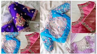 Beautiful and elegant embroidery blouse designs 💕 beautiful collection 💕viralvideo 🥰 [upl. by Gensler]